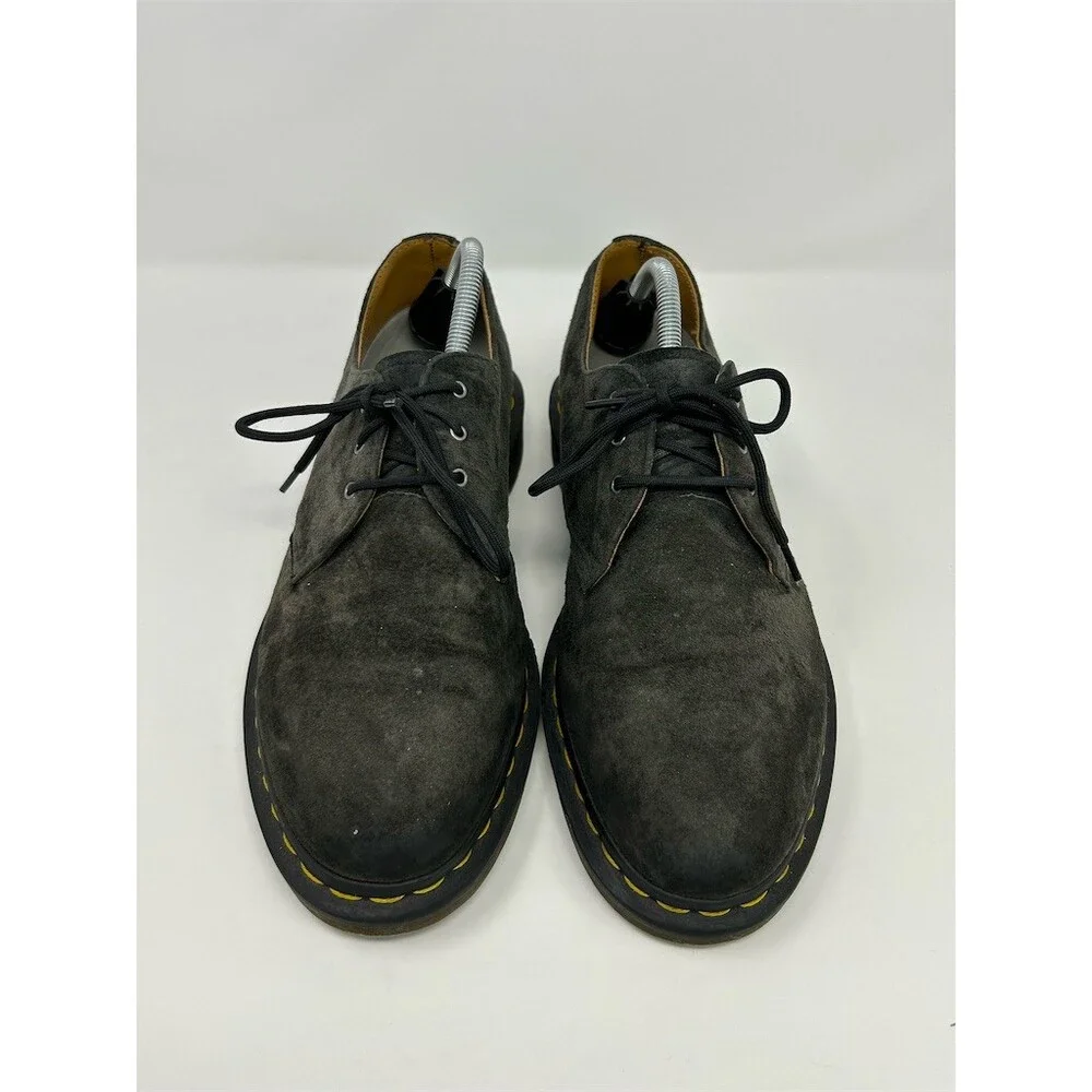 Dr. Martens 1461 Oxford Shoes Unisex Dark Gray Suede Lace Up Casual Size 11